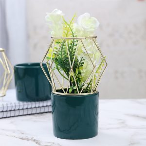 Flower Pots with Stand- Emerald Green