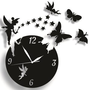 Fairy Wooden Wall Clock Home Décor