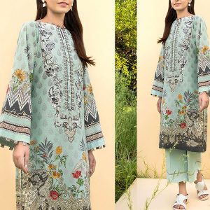 Embroidered Linen Suit with Wool Shawl